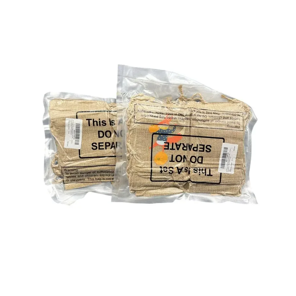 Burlap Bag Sack Party Decorative Gift Bag Wih 24 Designs Rustic 48pcs-Set of 2